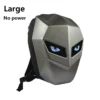 Knight Cycling LED Backpack with Eye Motorcycle Helmet Bluetooth APP Control Waterproof Hard Shell Laptops cool Bags LED Mochila - Image 10