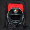 Motorcycle backpack travel full helmet bag rider carbon fiber pattern motorcycle riding waterproof hard shell backpack - Image 3