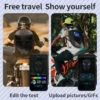 Motorcycle Knight Backpack For Man Helmet Laptop Moto Cycling Backpack With Eye Screen LED Locomotive Travel Backpack - Image 4