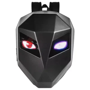 Knight Cycling LED Backpack with Eye Motorcycle Helmet Bluetooth APP Control Waterproof Hard Shell Laptops cool Bags LED Mochila