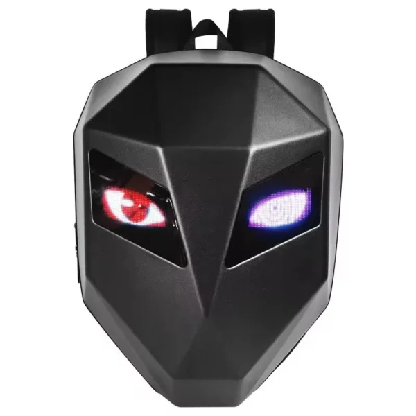 Knight Cycling LED Backpack with Eye Motorcycle Helmet Bluetooth APP Control Waterproof Hard Shell Laptops cool Bags LED Mochila