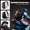 Knight Cycling LED Backpack with Eye Motorcycle Helmet Bluetooth APP Control Waterproof Hard Shell Laptops cool Bags LED Mochila - Image 2