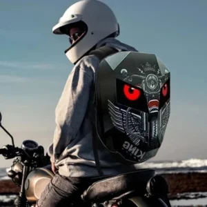 Knight Cycling LED Backpack with Eye Motorcycle Helmet Bluetooth APP Control Waterproof Hard Shell Laptops cool Bags LED Mochila